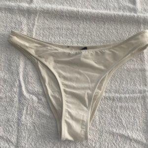 Zara white swim bottoms high waisted